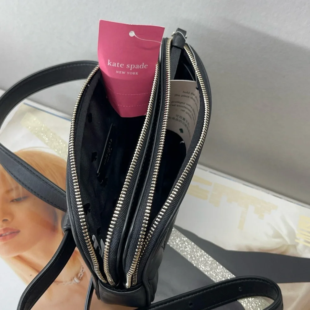 (new+tag) Kate Spade double zip belt bag fit IPhone Pro Max